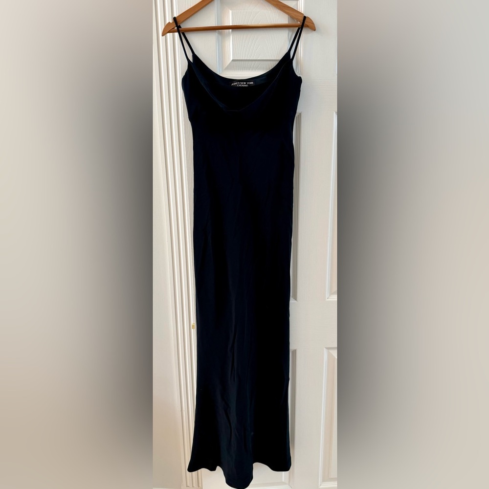 Jones New York Vintage 90s Black Evening Gown Dress
